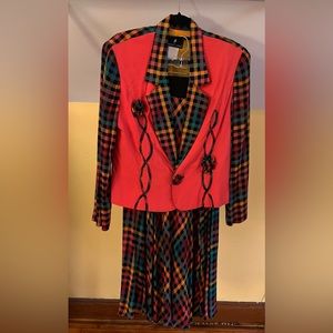 Carole Little Vintage checkered skirt suit - 90’s